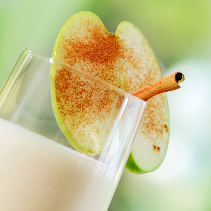 Licuado de avena con manzana