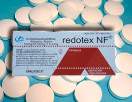 Caja de redotex con contraindicaciones y consecuencias
